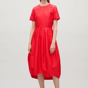 COS Vibrant Red Midi Dress